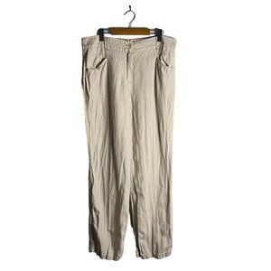 Olsen Europe Women's Light Tan Mona Linen Casual Pants